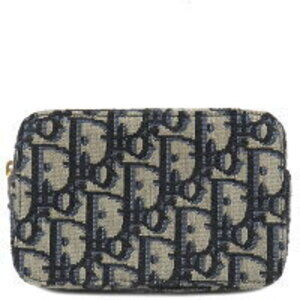Christian Dior Oblique Waist Bag Navy Blue Canvas Jacquard